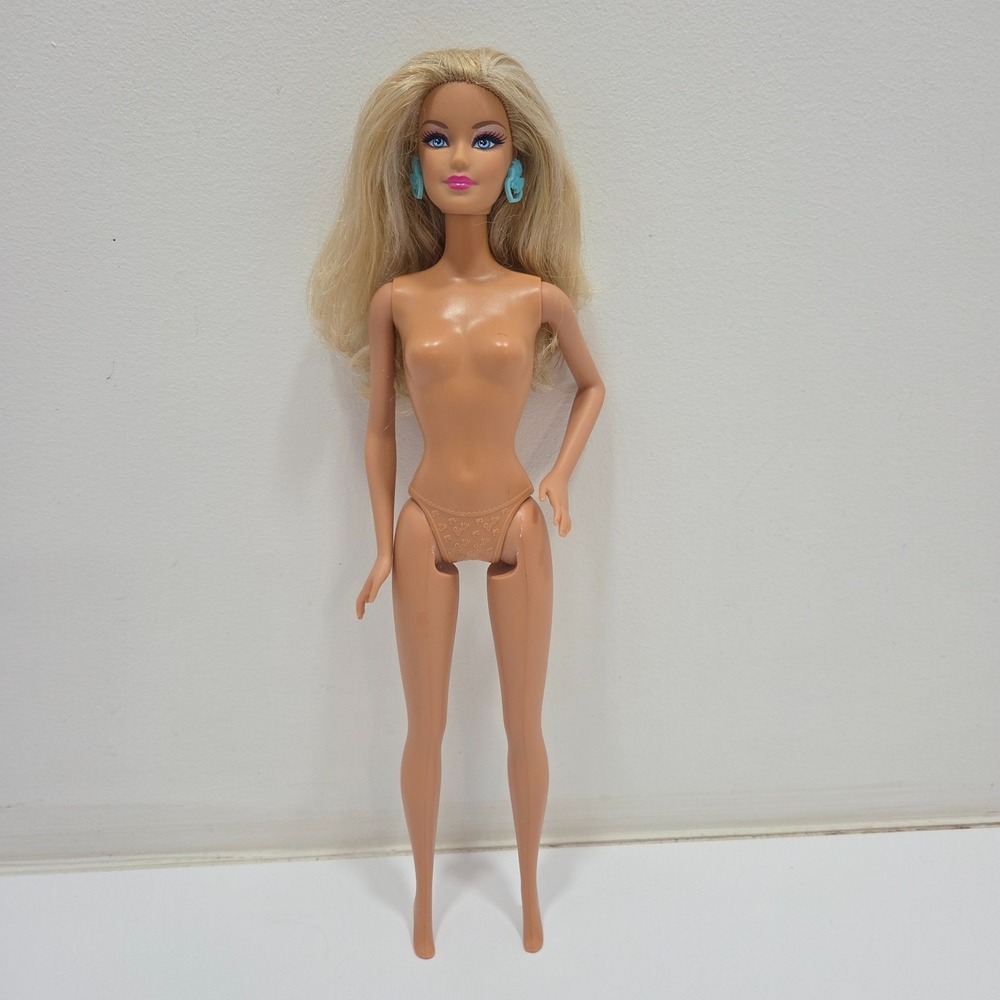 2012/2013 Walmart Black Friday Ruffle Dress Barbie - Nude Doll W/ Earrings